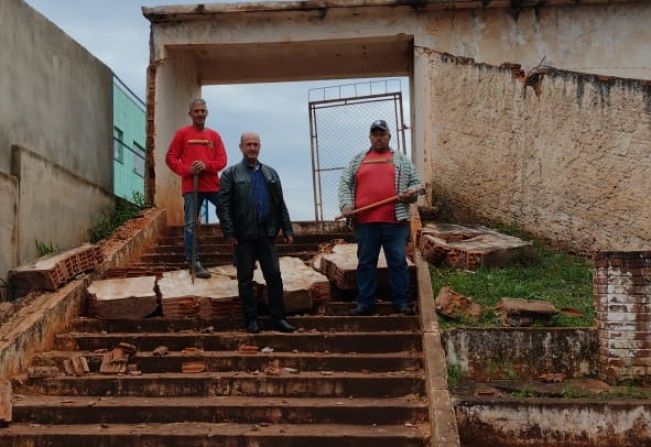 Reinicio da reforma Complexo Esportivo